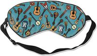 No Pressure Super Smooth Lightweight Eye Mask, Block Out Light Adjustable Eyeshade, for Men Women Kids Breathable Silk Sleep Mask, Guitar Music Instrument Blindfold Eye Cover