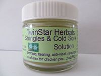 TwinStar Herbals Shingles and Cold Sore Solution 2 oz Works Great for Chicken Pox Too! Natural Organic Herbal Formula Created for Viral outbreaks to heal and sooth Pain. Stops Itch.