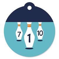 Big Dot of Happiness Strike Up the Fun - Bowling - Birthday Party or Baby Shower Favor Gift Tags (Set of 20)