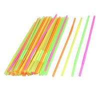 uxcell Wedding Birthday Party Plastic Flexible Disposable Drinking Straw Assorted Color 80pcs
