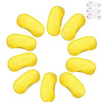 Coobbar 10PCS Travel Rest Eye Sleeping Mask Satin Blindfold Soft Eye Shade Nap Cover Soft Eye Mask Shade Cover (Yellow)