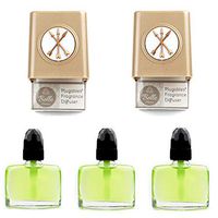 2 Plugables Frosted Sandstone Electric Scented Oil Diffuser Home Fragrancers with 3 (Green Tea) Aroma Oils