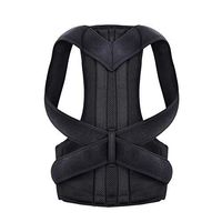 Niome Adjustable Black Back Posture Corrector Shoulder Lumbar Spine Support Brace Belt Health Care Unisex XL