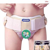 Ibnotuiy Pack of 2 Inguinal Hernia Belt Truss, Navel Hernia Support Belt with Two Removable Compression Pads for Men, Infant and Child (Children XXS)