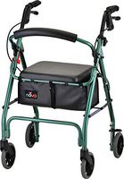 NOVA GetGo Classic Rollator Walker (Standard Size), Rolling Walker for Height 5’4” - 6’1”, Seat Height is 22.25”, Color Green