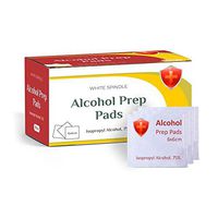 White Spindle 100 Pcs Rubbing Alcohol Wipes Individually Wrapped Disposable Alcohol Prep Pads | 70% Isopropyl Alcohol Swabs for Cleaning Smartphone, Glasses and Lens Wipes