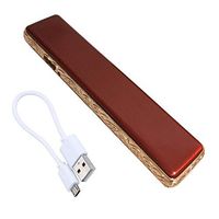 USB Rechargeable Windproof Coil Slim Cigarette Lighter with Charging Cable Gift Box for Electronic lighters(red)