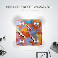 Bluetooth Scale Bmi Artistic Cartoon Cute Pretty Doodle Electronic Weight Scale Body Fat Composition Monitor Analyzer with Smartphone App for Body Management-396 Lbs