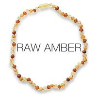 Meraki Adult Amber Necklace - Raw Unpolished Baroque Baltic Amber Necklace | All Natural Pain Relief for Adults to Help Migraines, Sinuses, Arthritis and More | Cognac/Honey/Lemon Color (18 Inches)