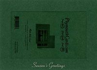 "Season's Greetings" Photo Insert Card by Plymouth Cards- Pkg 10 (Horizontal, Green)