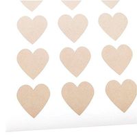 Kraft Brown Heart Stickers by Once Upon Supplies, Heart Shape Labels for Labeling and Decorating Wedding, Bridal Shower and Birthday Party Favors and Sealing Envelopes, 48 Stickers
