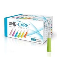 ONE-Care® Safety Lancets, Contact-Activated, 23G x 2.2mm, 100ct
