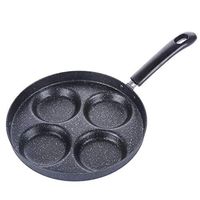 NBSXR Four-Hole Omelet Pan, for Eggs Ham Pancake Maker Frying Pans Creative, Non-Stick No Oil-Smoke Breakfast Grill Pan Cooking Pot, for Gas Cooker