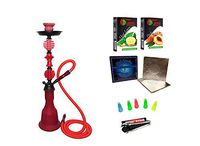 Khalil Mamoon Kahraman Black Single Pear Hookah, 34-inch (1 Hose)