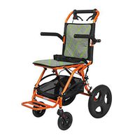 Xue Yang Shop 18 lbs Lightweight Transport Medical Wheelchair with Adjustable Armrests and Hand Brakes, Portable and Folding with Magnesium Alloy, 14" Seat Load 75 Kg