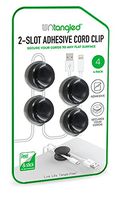 Untangled Adhesive Cord Clip Cable Organizer Wire Holder for Desk, Home, and Car Use Wire Management Cable Cord Cable Clips Secure Your Cord To Any Flat Surface (Black)