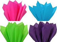 12 Assorted 4 Colors Christmas Holiday Colors Gift Grade Tissue Paper Sheets - 15" x 20" - Choose Color Set (HOT Pink,Turquoise,Groovy Green,Purple)