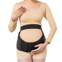 Elonglin Maternity Belt Belly Bands Brace, Pregnancy Waist & Abdomen Support Black S