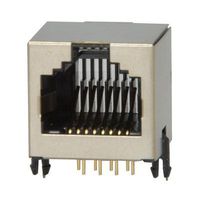 Adam Tech MTJ-882BX1-FS Connector Modular Jack, Female, 8 Position, 2.04mm Solder, Right Angle Thru-Hole, 8 Terminal, 1 Port, 0.53" L x 0.60" W x 0.57" H (Pack of 10)