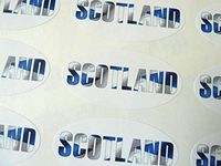 Pack of 30 Scotland Flag Seals, 51x25mm Oval Seal Labels, Stickers for Craft, Decoration, Gift Wrapping, Presents, Envelopes, Bags or Cards