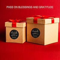 Thank You Stickers Round Kraft,500 Labels Per Roll Decorative Stickers,Decorative Stickers Thank You for Christmas Gift Bags,Thanksgiving Cards,Wedding,Birthday Party,Envelope