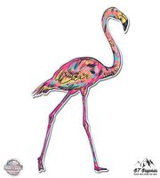 GT Graphics Flamingo Colorful - 3" Vinyl Sticker - for Car Laptop I-Pad Phone Helmet Hard Hat - Waterproof Decal