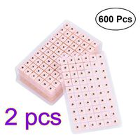 Healifty 1200 Counts Disposable Ear Press Seeds Acupuncture Vaccaria Plaster Bean Massagee Multi-Condition Ear Seed Acupressure Kit (20 Sheets)
