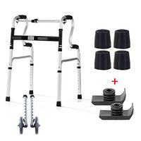 Multifunction Walker Elderly Care Walking Aid with Wheels and Armrest for Seniors, Handicap, Fracture Disabled, Max 180 Kg