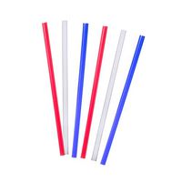 Tervis 1288686 Tumbler Reusable Straight Straws BPA Free-Dishwasher Safe-6 Pack, 10", Patriotic Pack
