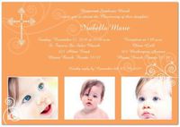 Serene with Cross Photo Christening Invitations - Set of 20