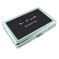 Passion Em1 Hip Silver Cigarette Case Id Holder Metal Wallet 4" X 2.75" RFID Protection