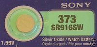 One (1) X Sony 373 SR916W SB-AJ Silver Oxide Watch Battery 1.55v Blister Packed