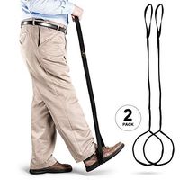 Leg Lifter 2 PACK - Leg lifts Easy And Safe With Rigid Leg lifter - Aluminum Rod For Strong Support - Leg Lifter Strap 40"- Leg Lifter For Bed, Wheelchair, Car - Foot Lifter Has Hand Strap & Foot Loop
