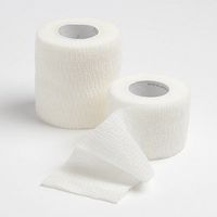 Althea Medical Group Cohesive Stretch Wrap (Box of 12), White/Beige, 2" x 5 yd.