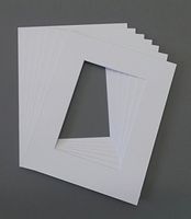 Pack of 5 22x28 Cream Picture Mats with White Core Bevel Cut for 18x24 Pictures