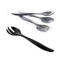 AmerCare 10 Inch Black Polystyrene Serving Forks, Individually Wrapped, Case of 144