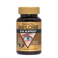 NaturesPlus AgeLoss Eye Support - 60 Vegetarian Capsules - Eye Vitamins & Minerals Supplement with Lutein, Astaxanthin & Zeaxanthin, Antioxidant - Gluten-Free - 30 Servings