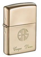 Personalized Zippo High Polish Brass Lighter with Free Engraving
