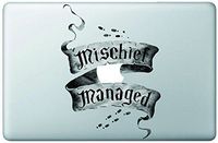 Mischief Managed Quote From Famous Movie Art Vinyl Decal Sticker Skin for Apple Macbook 13" inch Pro Retina Air Mac Laptop Design Artwork Stickers by Trendy Accessories