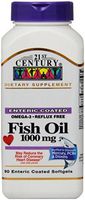 21st Century Fish Oil 1000 Mg Enteric Coated Softgels, 90-Count - Buy Packs and Save (Pack of 2)