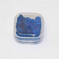 Jenny.Ben Silicone earplugs soundproof Sleep Travel Shooting Learning Mute line earplugs 2 Pairs Blue