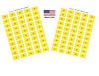 Made in USA! 100 New Mexico 1.5" x 1" Self Adhesive State Flag Stickers, Two Sheets of 50, 100 New Mexico Sticker Flags Total