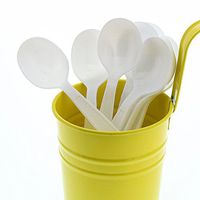 AmerCare Heavy Weight White Polystyrene Soup Spoons, Case of 1000 (10 Boxes of 100)