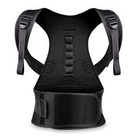 Back Brace Posture Corrector S for Women Men with Magnetic Stone Adjustable Neoprene Straps Improves Posture and Provides Lumbar Support for Lower and Upper Back Pain
