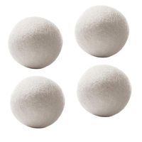 YJYdada 2/4 Natural Fabric Softener, Saves Drying Time, Premium Wool Dryer Balls, Reusable Organic Natural Fabric Softener and Static Reducer Ball 6CM (B)
