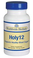 Holy 12 All-Natural Dietary Supplement Supports Healthy Blood Sugar Levels and addresses Blood Sugar Spikes. Promotes More Energy, Vibrant Health and Vigor. 30 Day Supply.