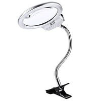UHBGT LED Magnifying Lamp, Magnifying Glass Lamp Clip-on Tabletop 2.5X Magnifier Adjustable Metal Clamp for Hobby,Crafts,Inspection,Reading,Model Building,Soldering,Jewelry Design,Sewing