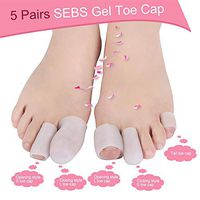 Wendysy SEBS Gel Toe Cap Prevent Callus Blistering Silicone Toe Protector Care Sleeve for Women Men 5 Pairs