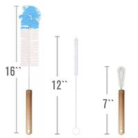 Hiwill Water Bottle Cleaning Brush Set - Bottle Cleaner for Washing Beer Wine Decanter Narrow Neck Bottles, Sports Water Bottles, Tea Kettle & Spout Cleaner Brushes