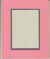16x20 Bubble Gum Pink & Purple Double Picture Mat, Bevel Cut for 11x14 Picture or Photo